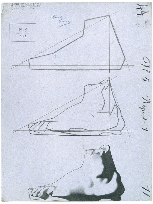 Bargue Plate 1, 5. Profile of a Foot (Pieds de Profil)