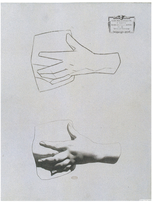 Bargue Plate 1, 15. Hand of a Women Pressing Her Breast (Main d'une Femme Pressant Son Sein)
