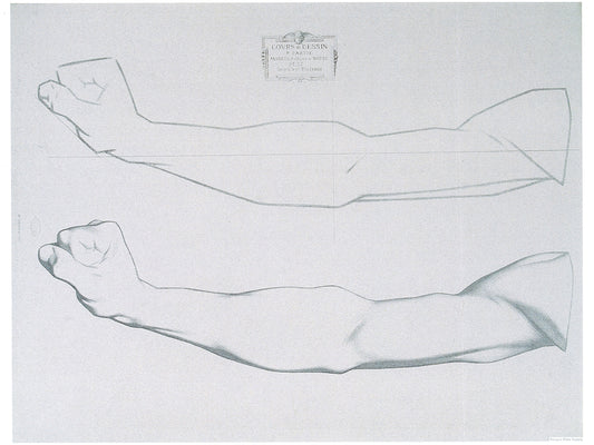 Bargue Plate 1, 17. Arm of a Man, Horizontal Position (Bras d'homme, Horizontal)