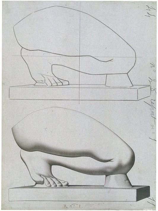 Bargue Plate 1, 28. Leg of the Crouching Venus (Jambe de la Vénus Accroupie)