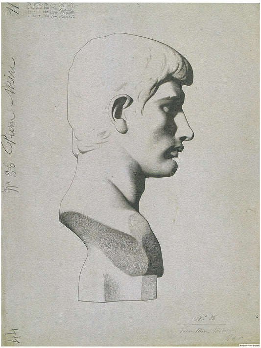 Bargue Plate 1, 36. Marcus Brutus, Profile View