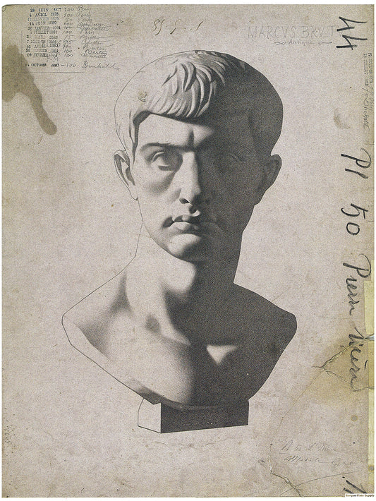 Bargue Plate 1, 50. Marcus Brutus, Front View