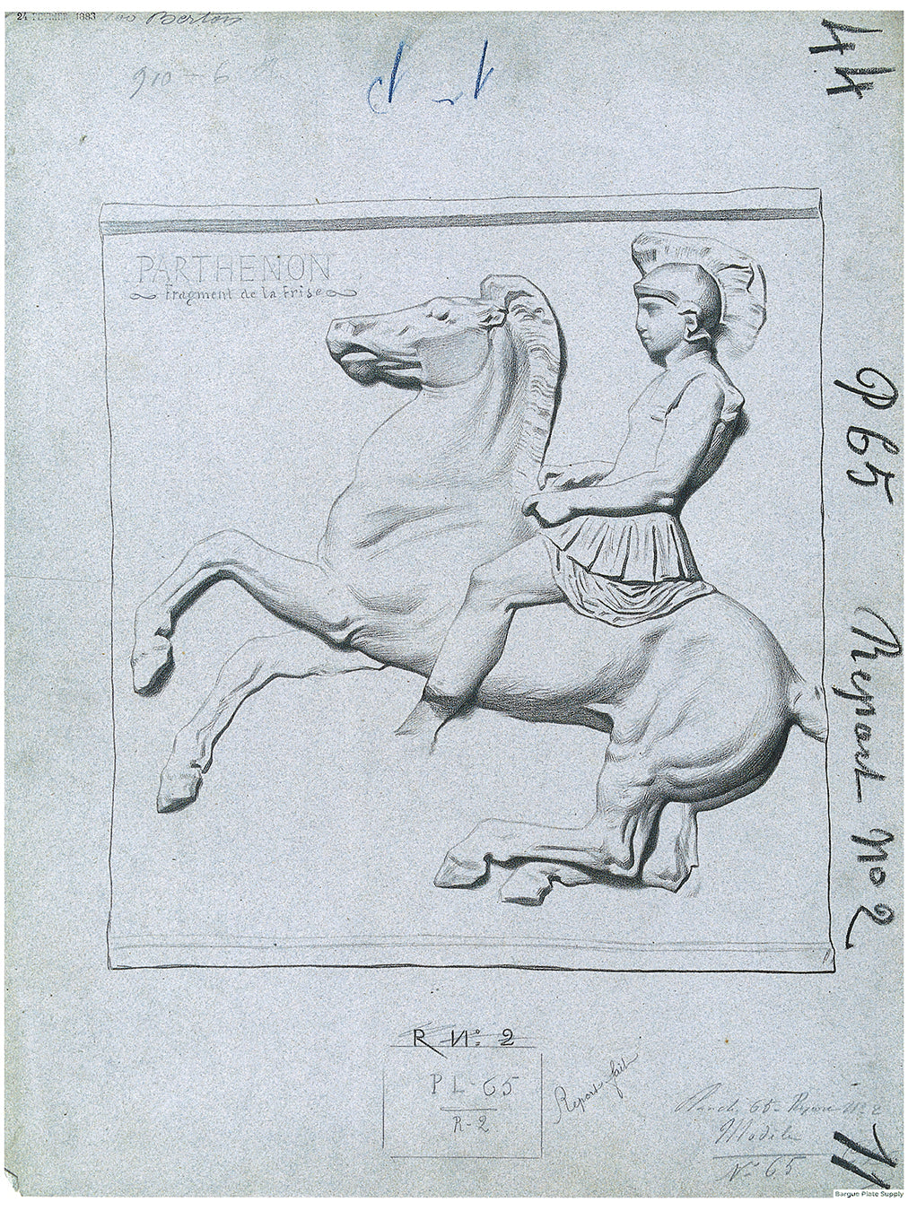 Bargue Plate 1, 65. Knight (Cavalier)