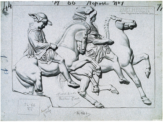 Bargue Plate 1, 66. Two Knights (Deux Cavaliers)